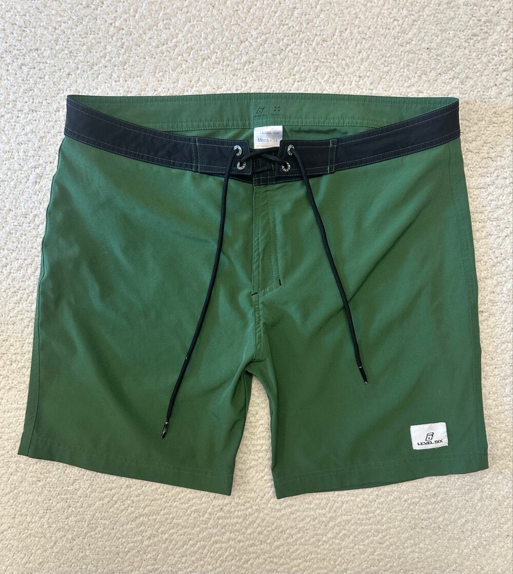 Level Six Mens Boardshorts Swim Shorts Size 34